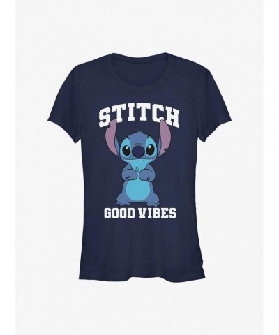 Dsny Lilo Stch Stitch Good Vibes Girls T-Shirt $7.72 T-Shirts