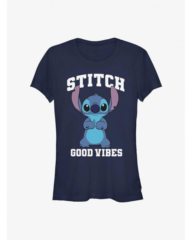 Dsny Lilo Stch Stitch Good Vibes Girls T-Shirt $7.72 T-Shirts