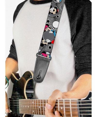 Disney Mickey Mouse & Minnie Peek A Boo Expressions Swirl Guitar Strap $9.21 Guitar Straps