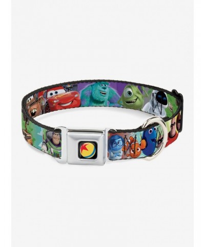 Disney Pixar 7 Movie Character Collage Seatbelt Buckle Dog Collar $12.20 Pet Collars