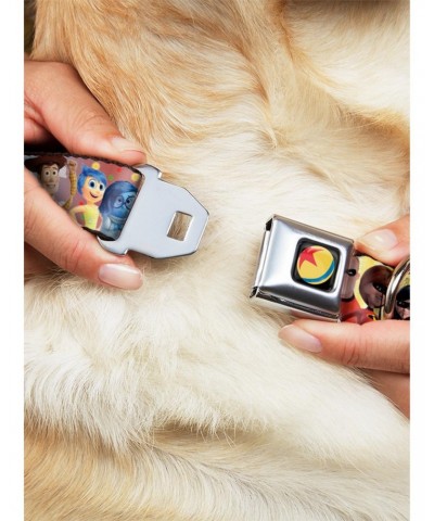 Disney Pixar 7 Movie Character Collage Seatbelt Buckle Dog Collar $12.20 Pet Collars