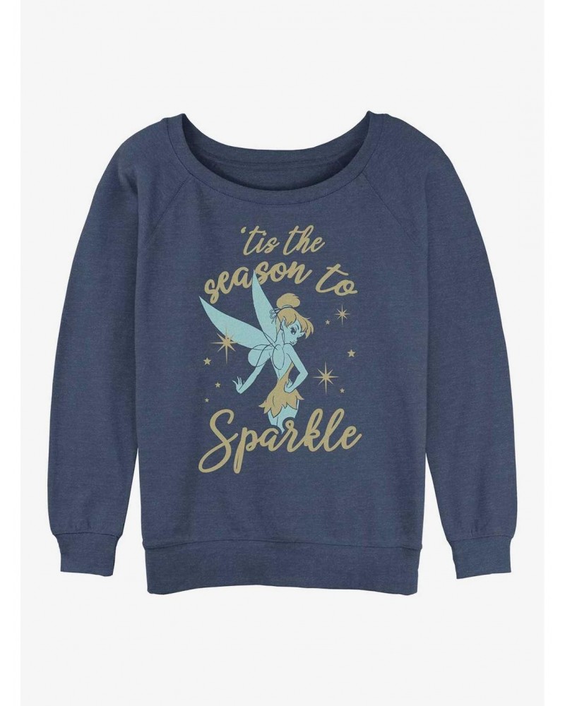 Disney Tinker Bell Sparkle Season Girls Slouchy Sweatshirt $12.55 Sweatshirts