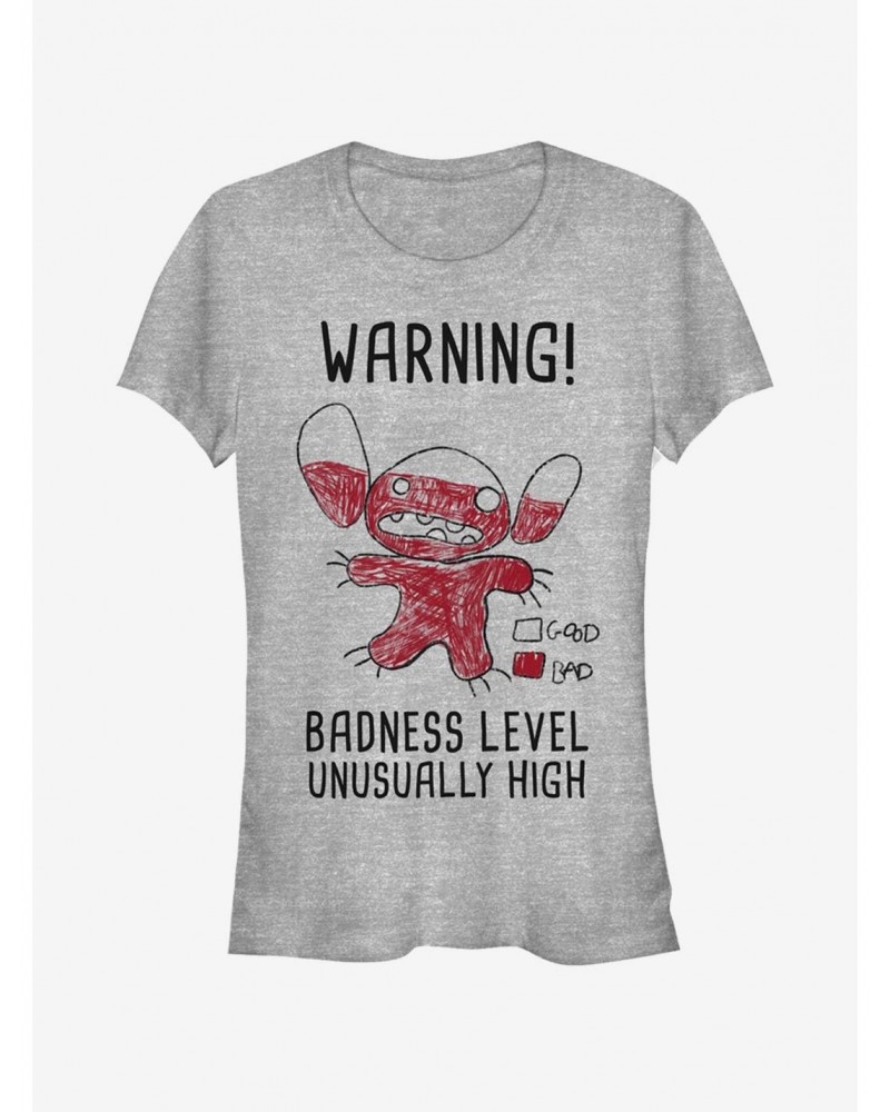 Disney Lilo & Stitch Warning Drawing Sitch Girls T-Shirt $9.71 T-Shirts