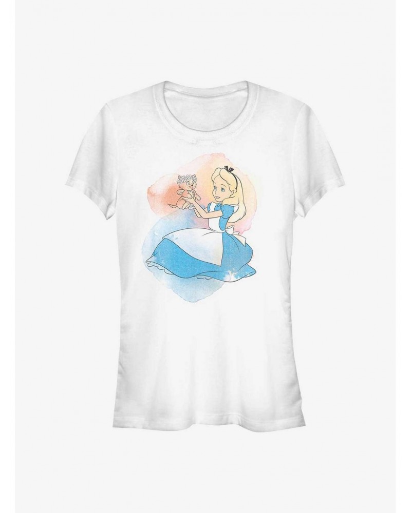 Disney Alice In Wonderland Watercolors Girls T-Shirt $10.46 T-Shirts