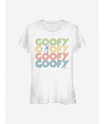 Disney Goofy Retro Stack Goofy Girls T-Shirt $7.72 T-Shirts