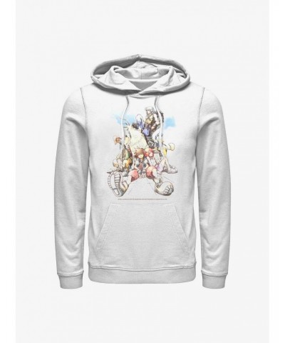 Disney Kingdom Hearts Group In The Clouds Hoodie $19.31 Hoodies