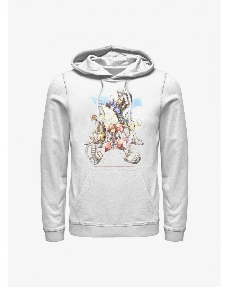 Disney Kingdom Hearts Group In The Clouds Hoodie $19.31 Hoodies