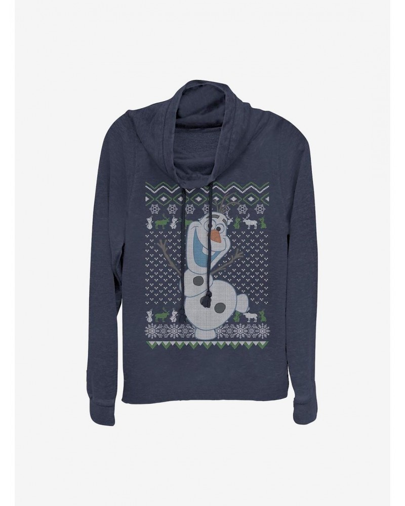 Disney Frozen Olaf Celebration Cowlneck Long-Sleeve Girls Top $17.96 Tops