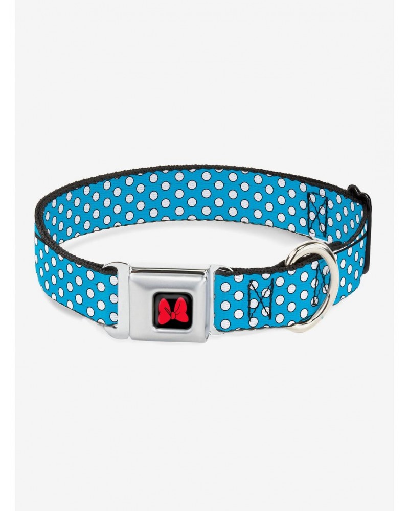 Disney Minnie Mouse Dots Seatbelt Buckle Dog Collar $11.45 Pet Collars