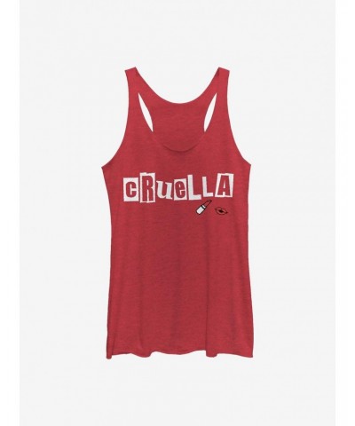 Disney Cruella Name Cut Out Letters Girls Tank $12.17 Tanks