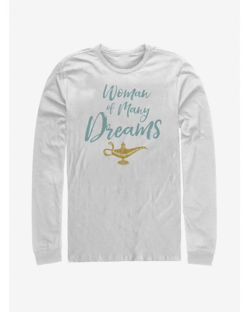 Disney Aladdin 2019 Woman of Many Dreams Cursive Long-Sleeve T-Shirt $11.19 T-Shirts