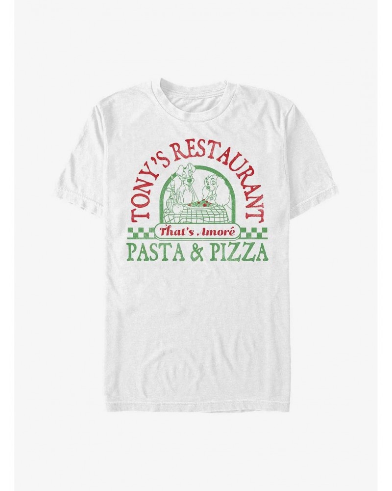 Disney Lady And The Tramp Tony's Restaurant Pasta & Pizza T-Shirt $7.65 T-Shirts