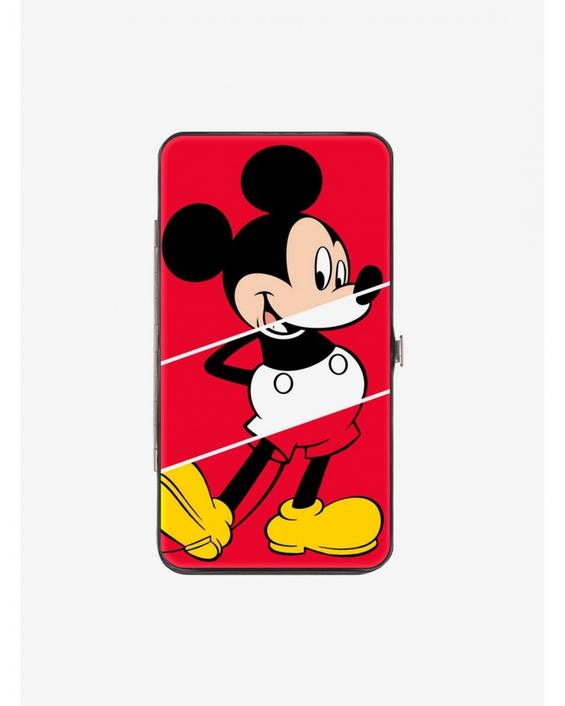 Disney Mickey Mouse Classic Pose The True Original Stripe Hinged Wallet $8.57 Wallets