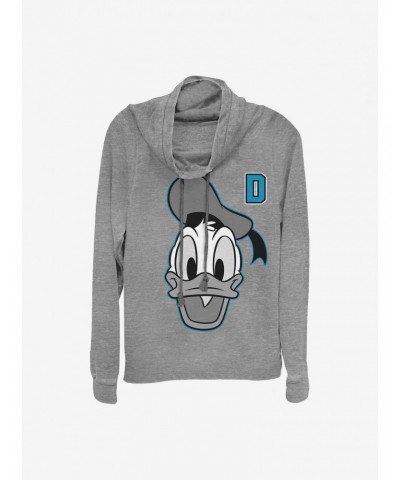 Disney Donald Duck Letter Duck Cowlneck Long-Sleeve Girls Top $19.31 Tops