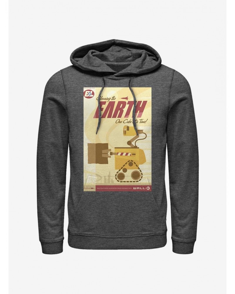 Disney Pixar Wall-E Cleaning The Earth Poster Hoodie $18.41 Hoodies