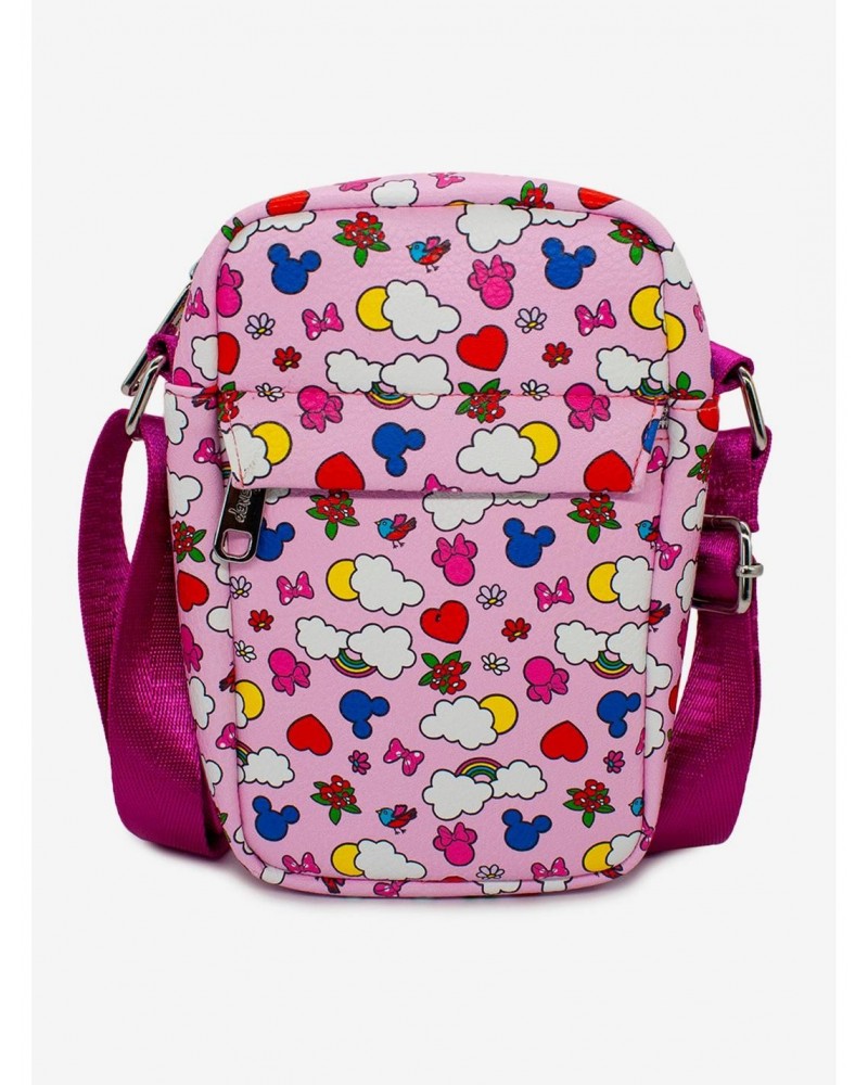 Disney Mickey Mouse And Minnie Icons Crossbody Bag $15.95 Bags