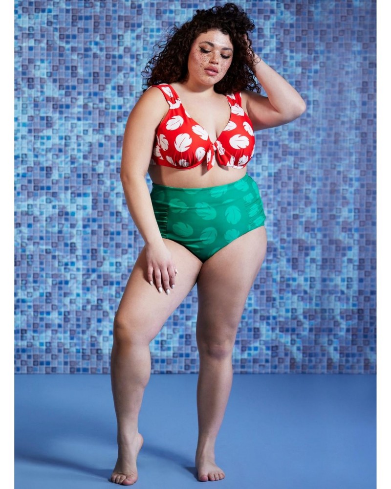 Disney Lilo & Stitch Leaf High-Waisted Swim Bottoms Plus Size $6.72 Bottoms