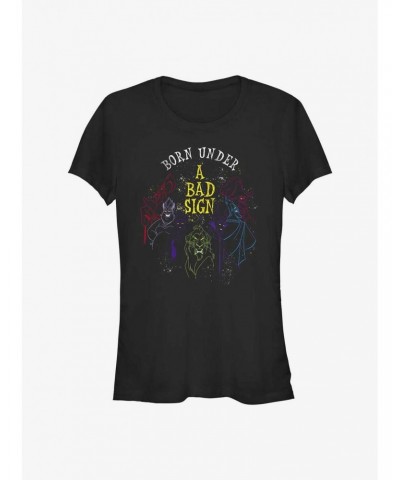 Disney Villains Born Under A Bad Sign Girls T-Shirt $9.71 T-Shirts