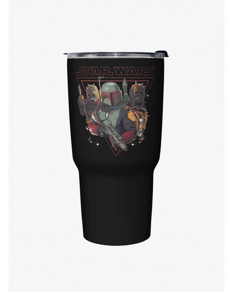 Star Wars The Book of Boba Fett Bounty Hunting Black Stainless Steel Travel Mug $11.06 Mugs