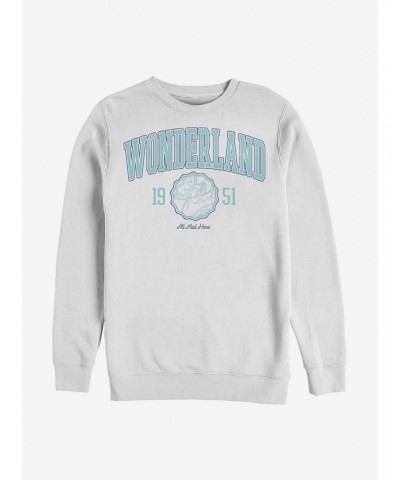 Disney Alice In Wonderland 1951 All Mad Here Crew Sweatshirt $13.65 Sweatshirts