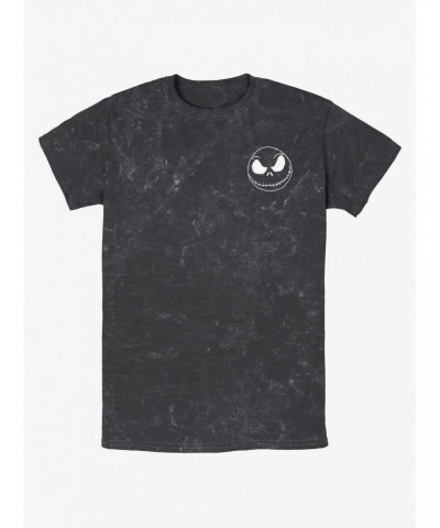 Disney The Nightmare Before Christmas Jack Skellington Pocket Mineral Wash T-Shirt $11.14 T-Shirts