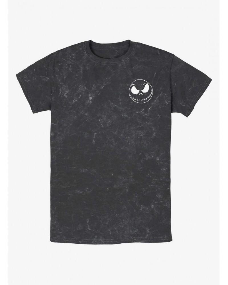 Disney The Nightmare Before Christmas Jack Skellington Pocket Mineral Wash T-Shirt $11.14 T-Shirts