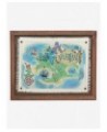 Disney Peter Pan Neverland Map Framed Wood Wall Decor $19.06 Décor