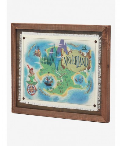 Disney Peter Pan Neverland Map Framed Wood Wall Decor $19.06 Décor