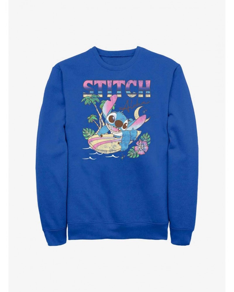 Disney Lilo & Stitch Aloha Stitch Crew Sweatshirt $13.28 Sweatshirts