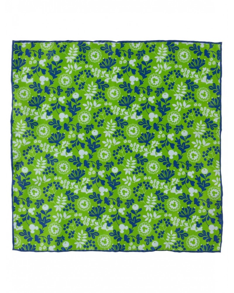 Disney Mickey Mouse Floral Green Pocket Square $16.75 Squares