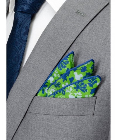 Disney Mickey Mouse Floral Green Pocket Square $16.75 Squares