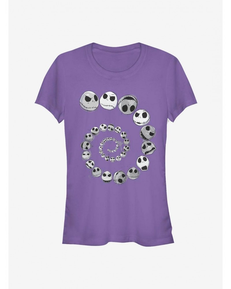 Disney The Nightmare Before Christmas Jack Skellington Spiral Classic Girls T-Shirt $9.21 T-Shirts