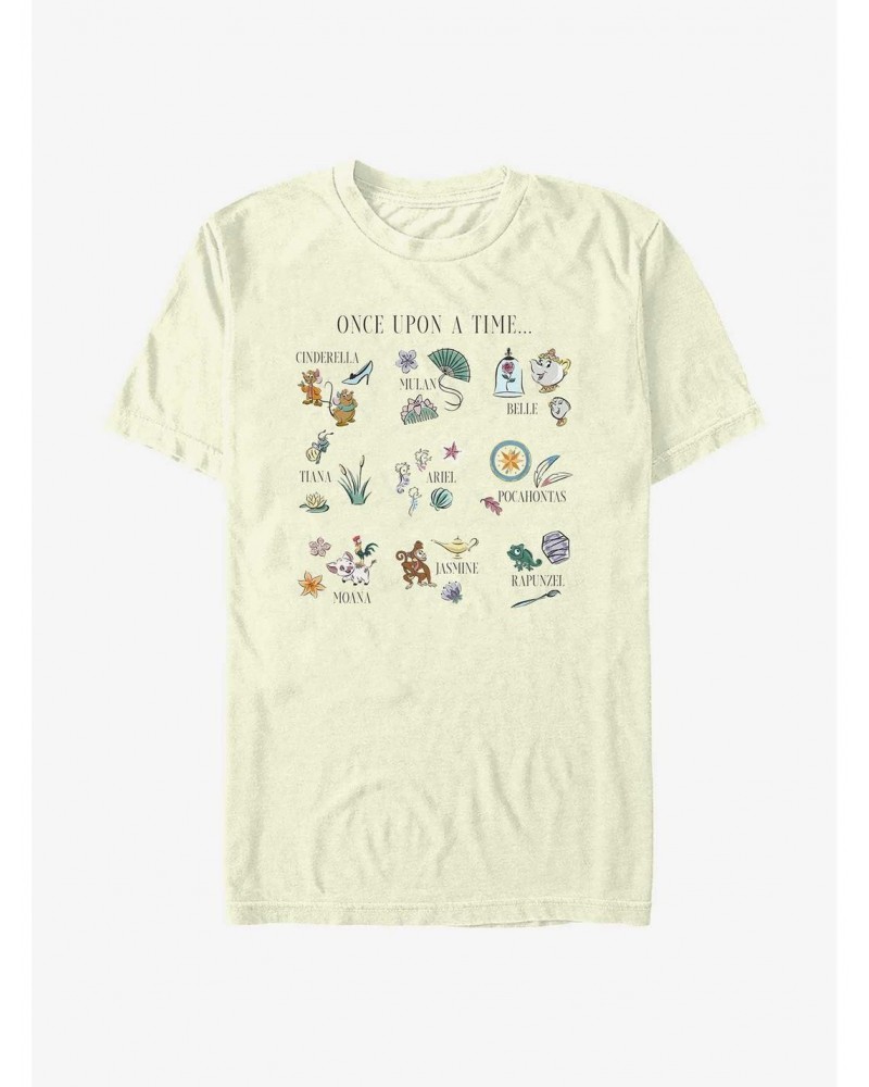 Disney Princesses Once Upon A Grid T-Shirt $8.60 T-Shirts