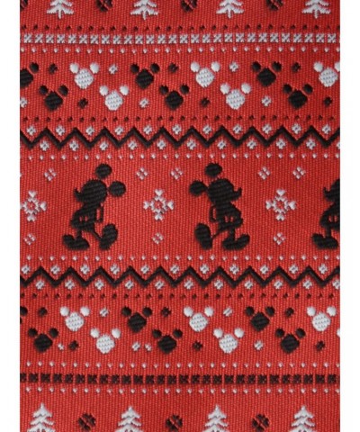 Disney Mickey Mouse Fair Isle Red Men's Tie $6.97 Ties