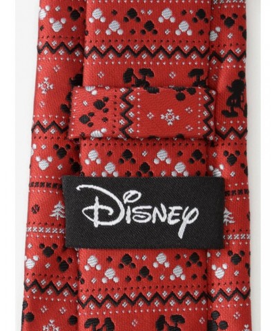 Disney Mickey Mouse Fair Isle Red Men's Tie $6.97 Ties