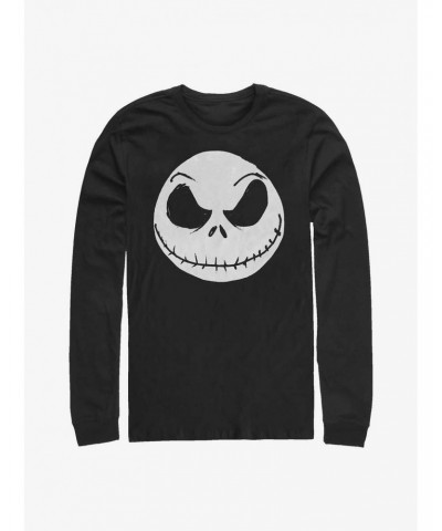 Disney The Nightmare Before Christmas Big Face Jack Long-Sleeve T-Shirt $14.15 T-Shirts