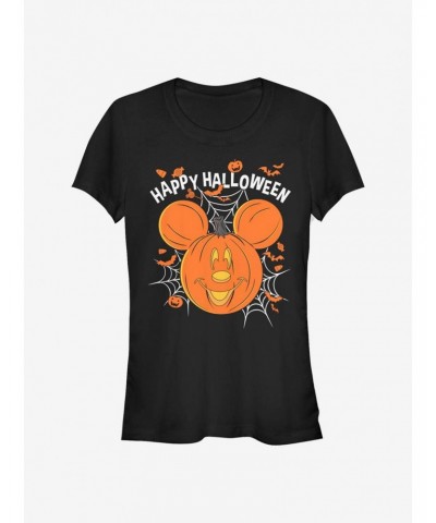 Disney Mickey Mouse Mickey Mouse Jack-O'-Lantern Girls T-Shirt $8.96 T-Shirts