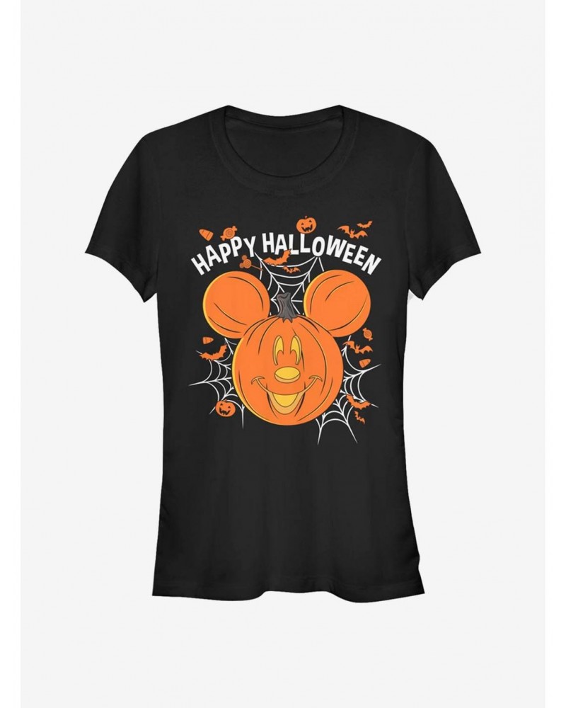 Disney Mickey Mouse Mickey Mouse Jack-O'-Lantern Girls T-Shirt $8.96 T-Shirts