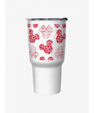 Disney Mickey Mouse Mickey & Minnie Heart Ears Travel Mug $11.36 Mugs