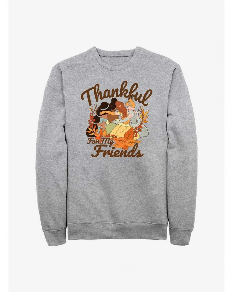 Disney Princesses Thankful For Friends Sweatshirt $11.44 Sweatshirts