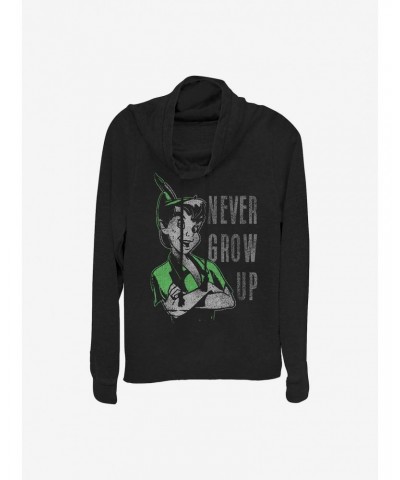 Disney Peter Pan Don't Grow Cowlneck Long-Sleeve Girls Top $17.96 Tops