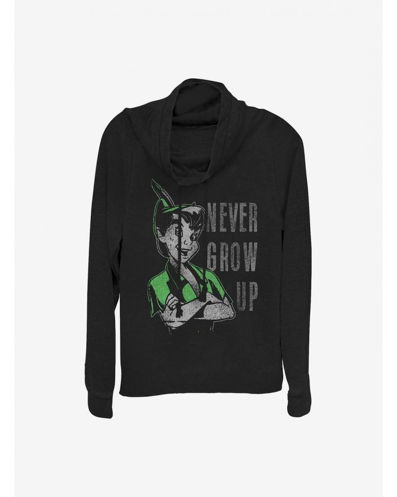 Disney Peter Pan Don't Grow Cowlneck Long-Sleeve Girls Top $17.96 Tops