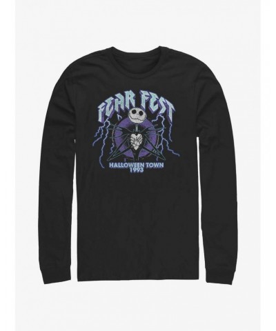 Disney The Nightmare Before Christmas Jack Fear Fest 1993 Long-Sleeve T-Shirt $13.82 T-Shirts