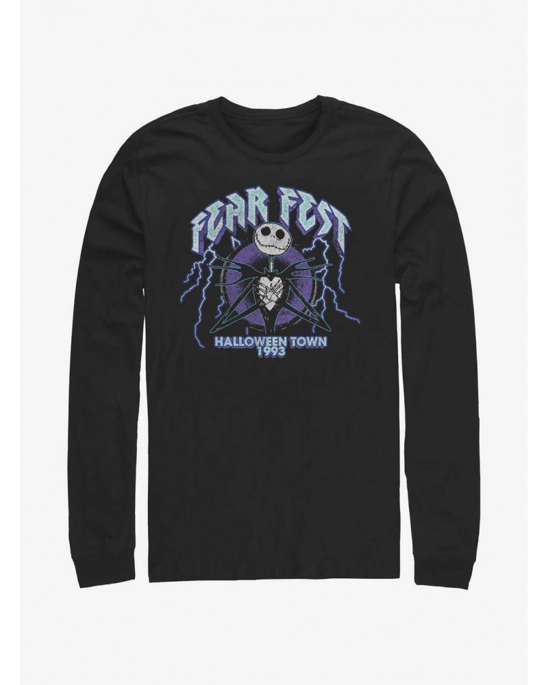 Disney The Nightmare Before Christmas Jack Fear Fest 1993 Long-Sleeve T-Shirt $13.82 T-Shirts