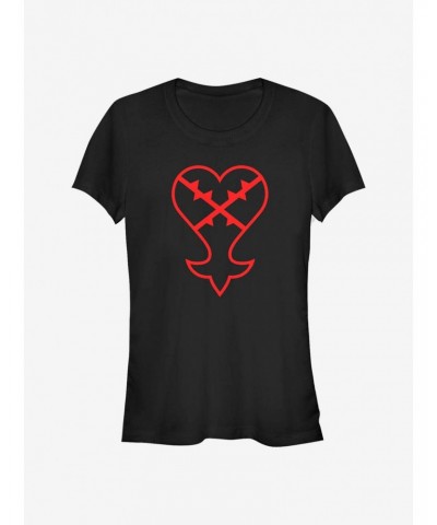 Disney Kingdom Hearts Heartless Symbol Girls T-Shirt $12.45 T-Shirts