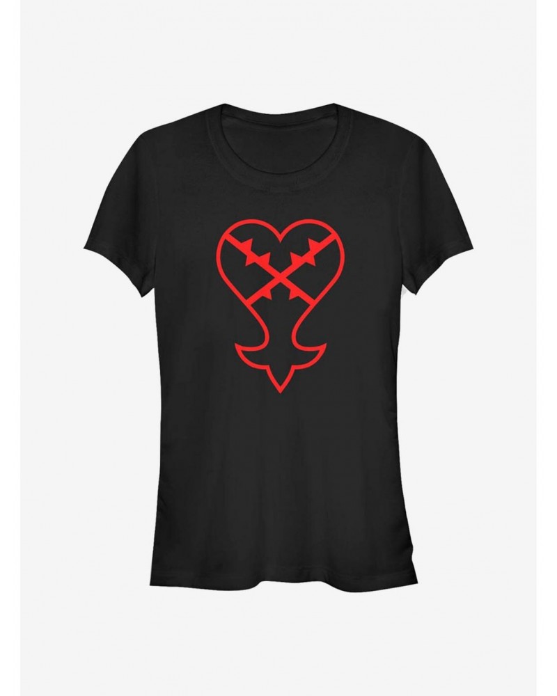 Disney Kingdom Hearts Heartless Symbol Girls T-Shirt $12.45 T-Shirts