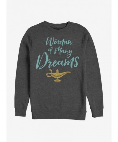 Disney Aladdin 2019 Woman of Many Dreams Cursive Sweatshirt $11.81 Sweatshirts