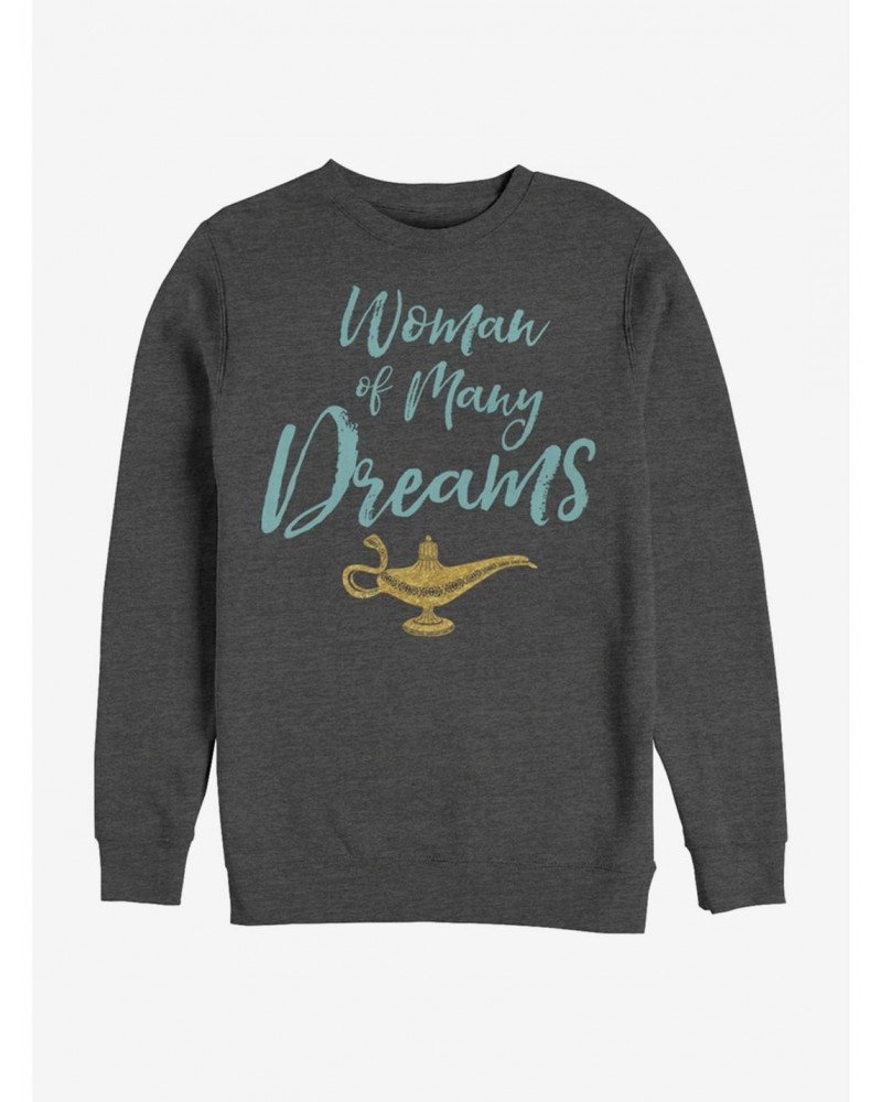 Disney Aladdin 2019 Woman of Many Dreams Cursive Sweatshirt $11.81 Sweatshirts