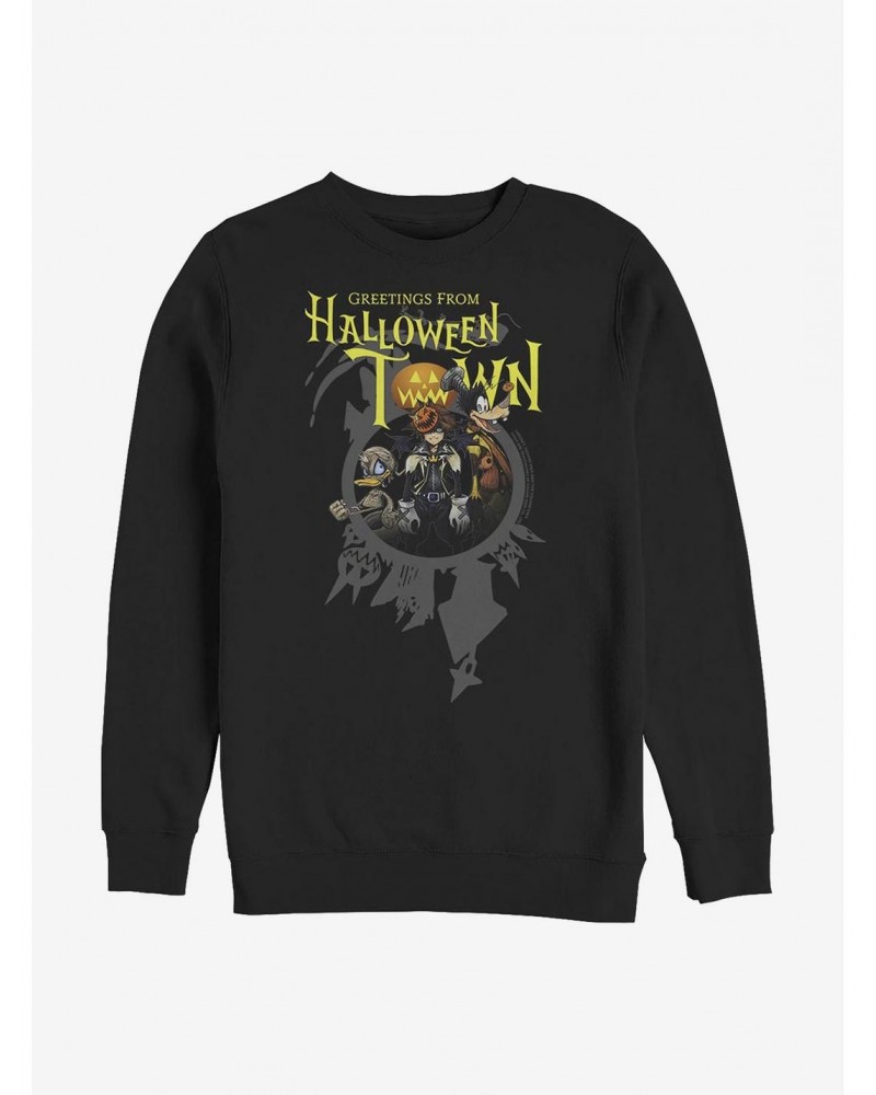 Disney Kingdom Hearts Greetings Halloween Town Crew Sweatshirt $15.50 Sweatshirts