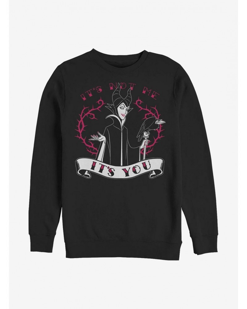 Disney Villains Maleficent It's You Crew Sweatshirt $11.44 Sweatshirts